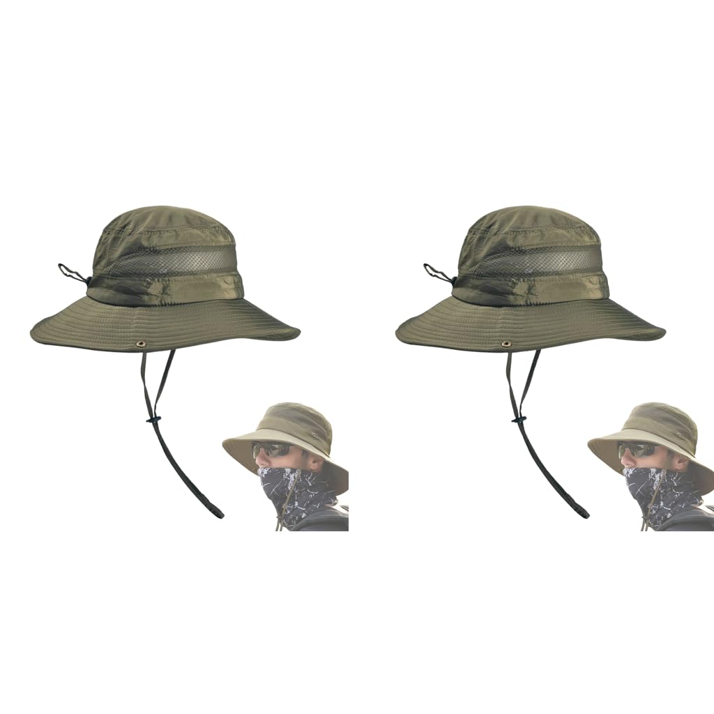 GUSTAVE Mens Sun Hat for Summer Protection with Adjustable Drawstring | 56–60 cm Fit