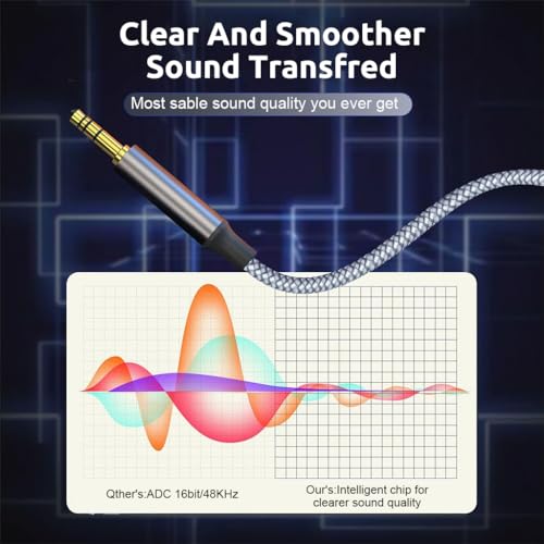 Verilux® 3 in 1 Car Aux Cable USB C to 3.5mm Audio Cord Stereo Compatible with Galaxy S23 S22 S21FE OnePlus iPhone 14 13 12 XR 3 PCS