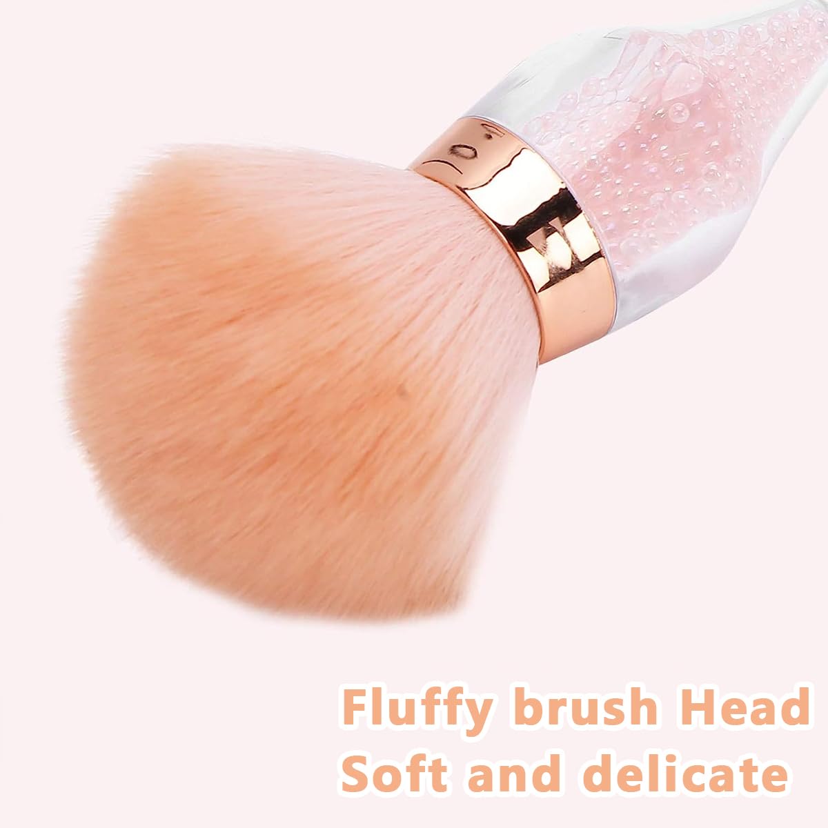 Venzina Large Powder Brush for Makeup with Bendable Handle and Stand‑Up Fluffy Design