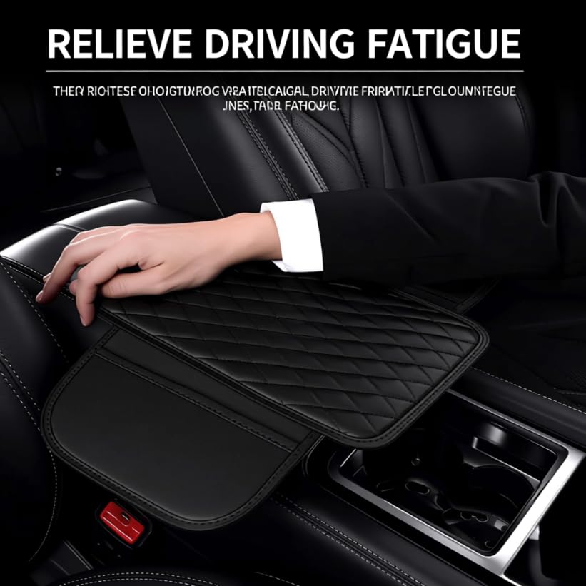 ZIBUYU Car Console Cover with 2 Storage Bags for Organized Vehicle Interior | Easy Access Design