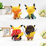 PATPAT® Polyvinyl Chloride Set of 6 Pika-Chu Figure Toy Poke-Mon Figures Desk Decoration Poke-Mon Toy Figure Toy For Kids Anime Lovers Birthday Gift Room Decoration (9Cm), Multi Colour