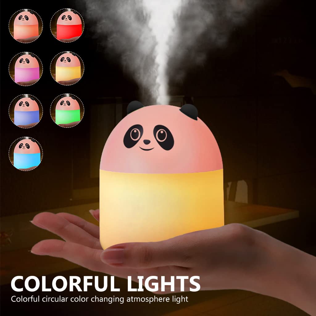 Supvox Humidifier for Bedroom and Office with 250ml Tank featuring 7 LED Lights | USB Quiet Cool Mist