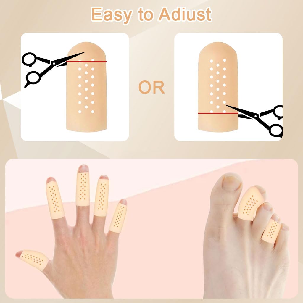 ZIBUYU Silicone Finger Sleeves 10Pcs for Kitchen and Gardening with Ventilated Design | Reusable Protection for Crafts