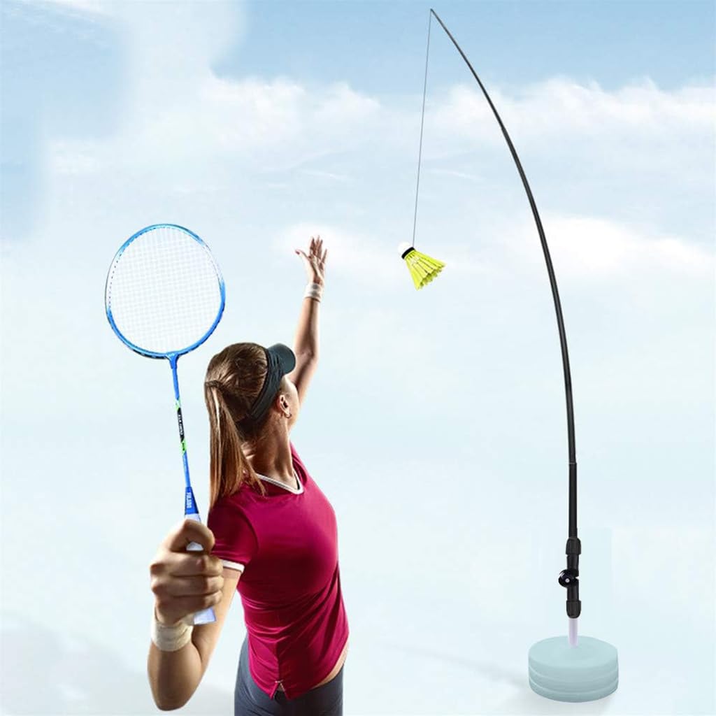 Proberos® Badminton Self Training Device, Badminton Striking Skill Trainer, Water Filled Base Badminton Striking Precision Training Device for Outdoor Sport Game Set, Exercise Equipment For Home