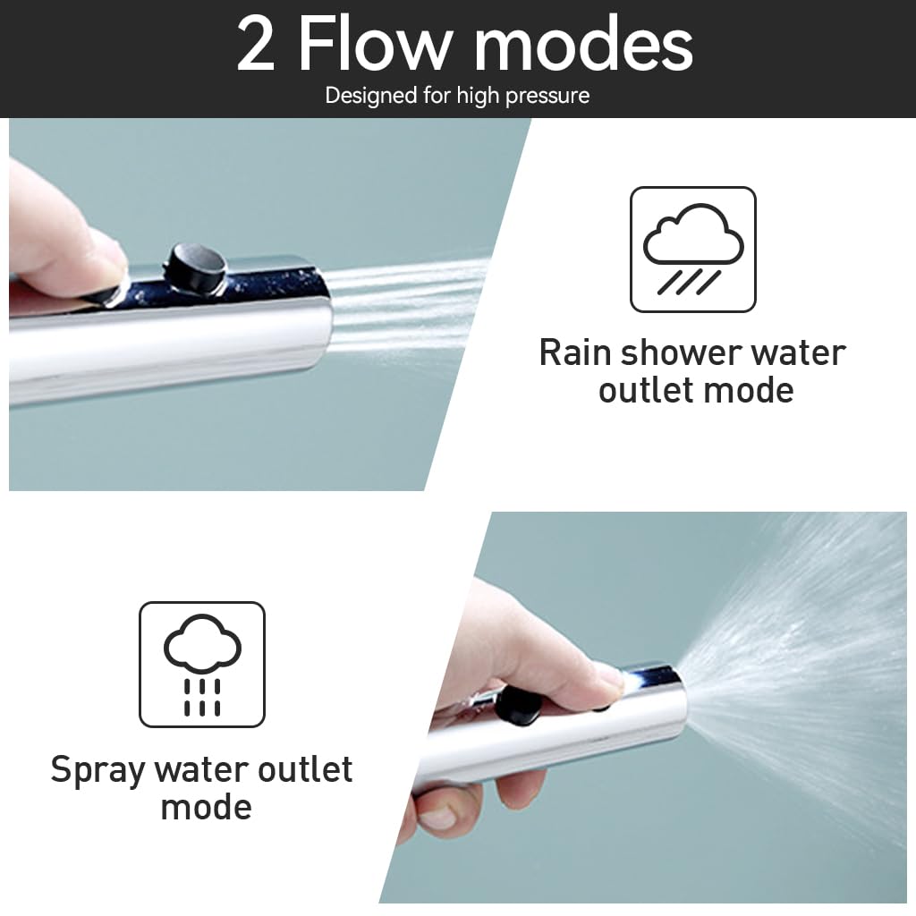 HASTHIP Handheld ABS Sprayer for Toilet Bidet and Kitchen Sink featuring Dual Mode 5.9 in Design