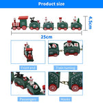 PATPAT® Wooden Christmas Train Toy Christmas Joy Train Toys Christmas Decoration Items for Living Room, Table, Window Platform 4 Train Carriages Christmas Gift Toy for Kids Boys Girls