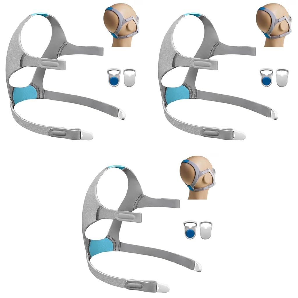 Serplex Replacement Plush Headgear for AirFit N20 CPAP Mask with Magnetic Clips 3PCS