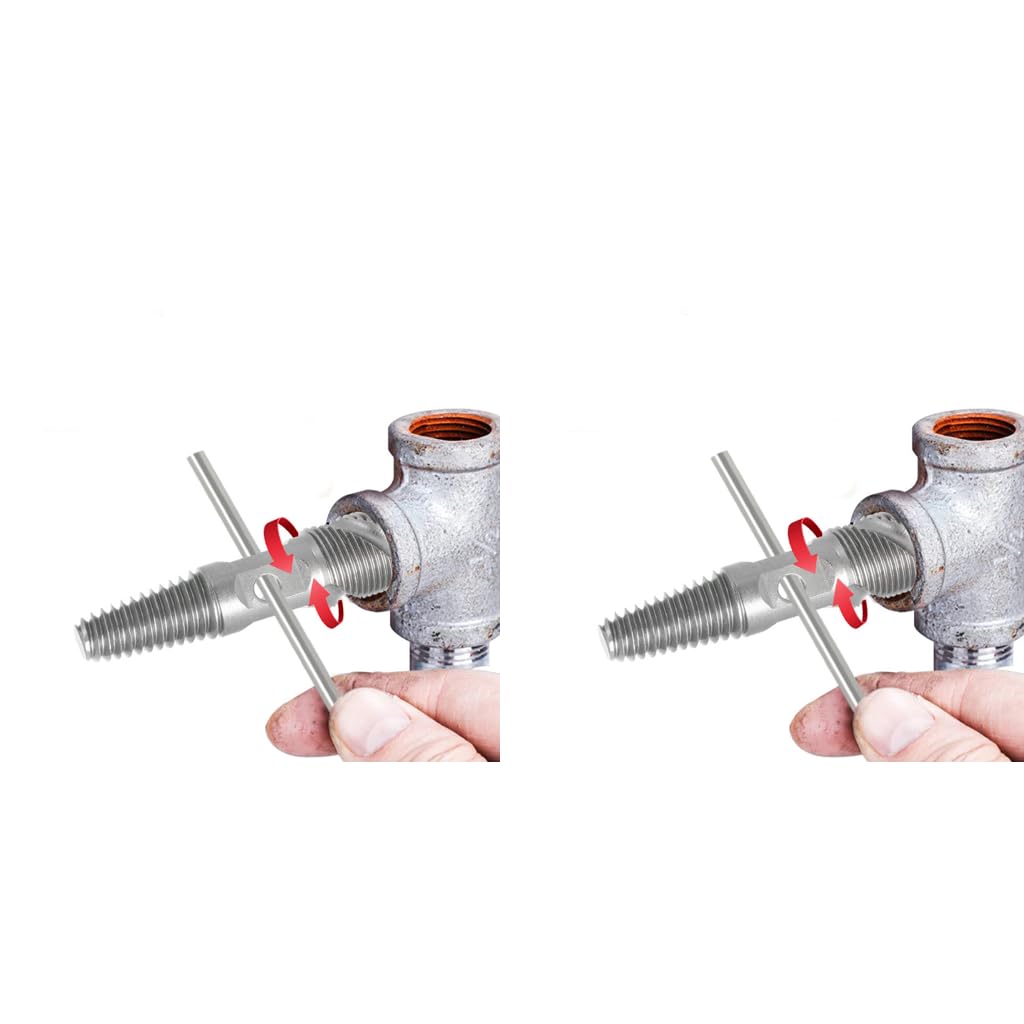 Serplex Broken Pipe Extractor Tool Kit for Plumbing Repairs with Double Head Design | 2 PCS Alloy Set