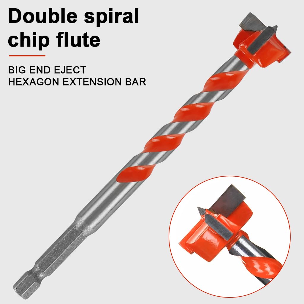 Serplex Forstner Drill Bit Set for Woodworking with Flat Bottom Design and 10–25mm Sizes
