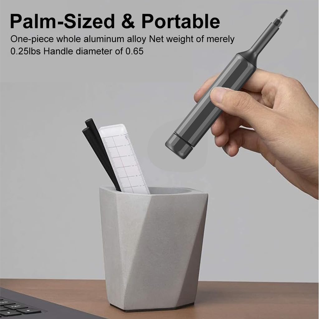 Serplex Mini Screwdriver Set for Electronics and Glasses with 39 pcs S2 Steel Bits | Pocket Pen Design