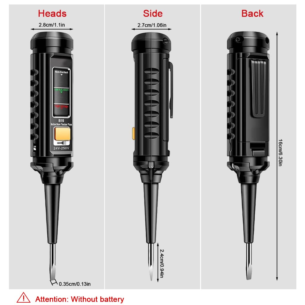 Serplex Voltage Multimeter Pen for Live Wire Detection with 3 Color Indicator | 2PCS