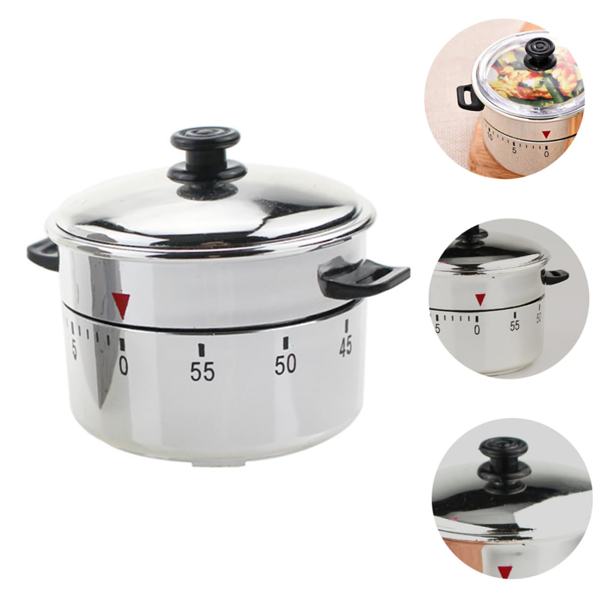 Supvox Kitchen Timer for Cooking and Baking with Mechanical Wind-Up Design | 66x80x61mm Compact Size