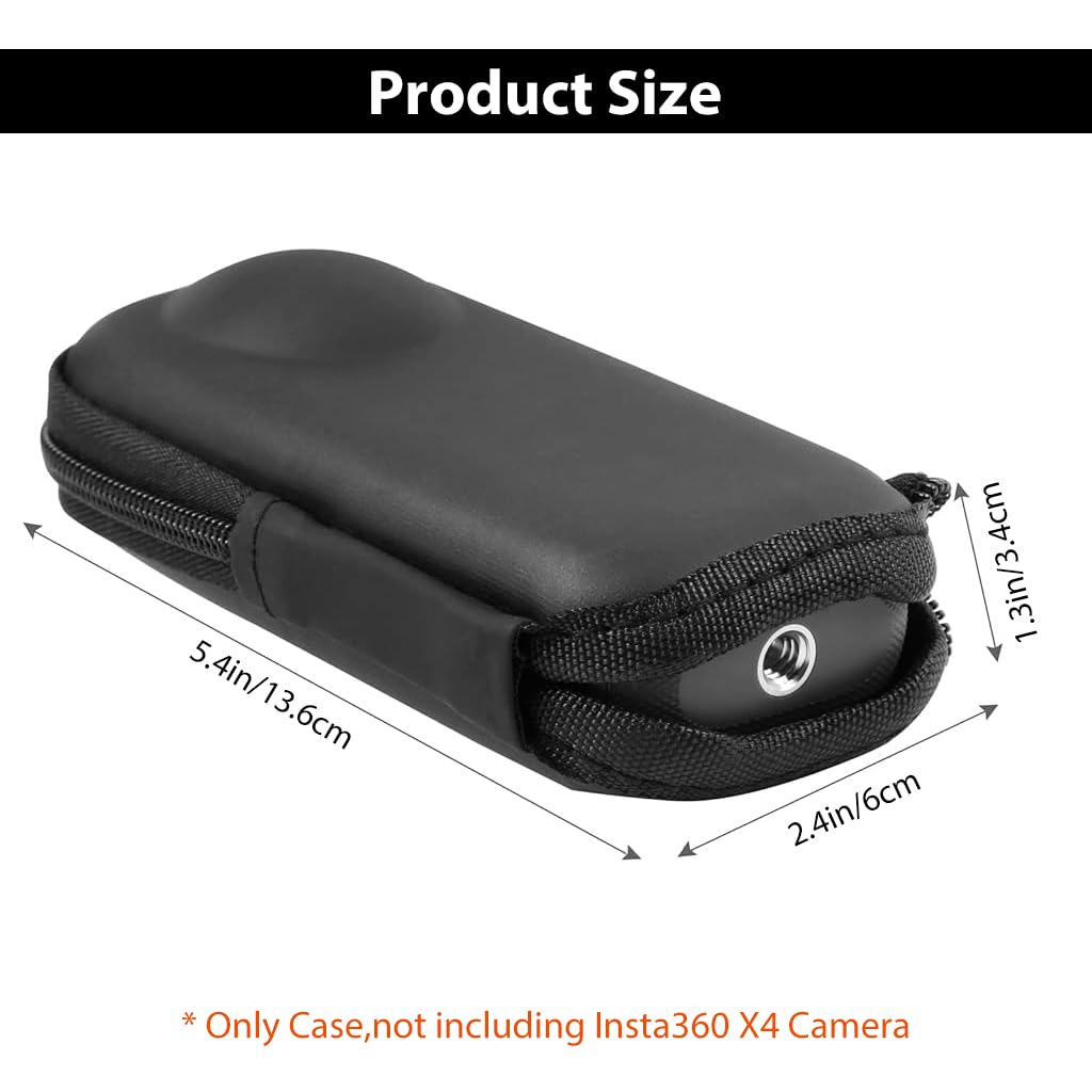 ZORBES Carrying Case for Insta360 X4 Camera with Lycra Liner and 13.6×6×3.4 cm EVA Shell | Travel Bag