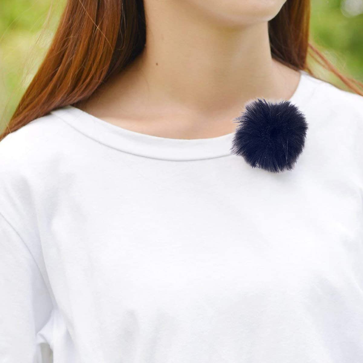 Proberos Microphone Windscreen for Lapel Lavalier Mic with Black Fur | Imported from Hong Kong