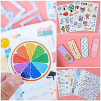 Climberty® 93 Pcs Scrapbook Kit with Scrapbooking Supplies Stickers, Journal Supplies Kit Scrapbook Stickers, Aesthetic Paper, Journal DIY Decoration Paper Stickers Craft Kits Notebook Collage Album