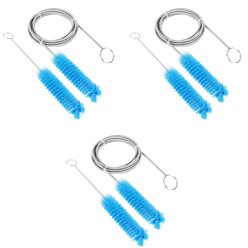 Serplex CPAP Tube Cleaning Brush with 6.5ft Flexible Stainless Steel Wire & 7in Spiral Brush | 3 PCS Set for Standard 22mm Tubing