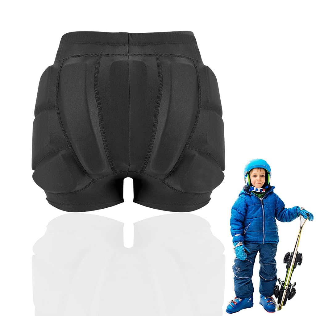 PROBEROS Kids Sports Shorts for Skiing and Cycling with 3D EVA Padding | 24-28 in Waist