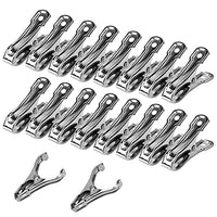 HASTHIP® 20Pcs Greenhouse Clamps, 5cm Greenhouse Film Steel Clips, Heavy Duty Garden Clips Greenhouse Clips for Fixing Netting Cover Film, Stainless Steel Clothes Pins Season Plant Extension Support