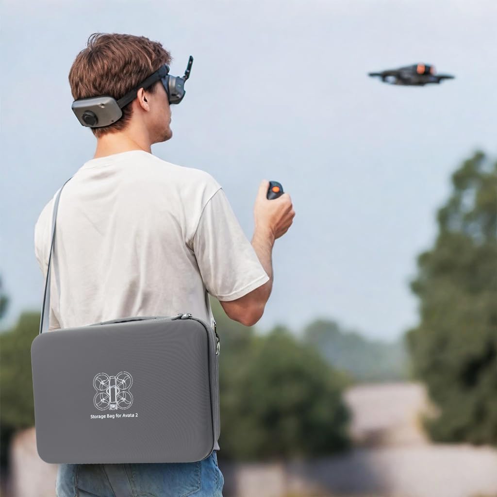 ZORBES Carrying Case for DJI Avata 2 with Waterproof PU Hard Shell and EVA Lining | Travel Storage Bag
