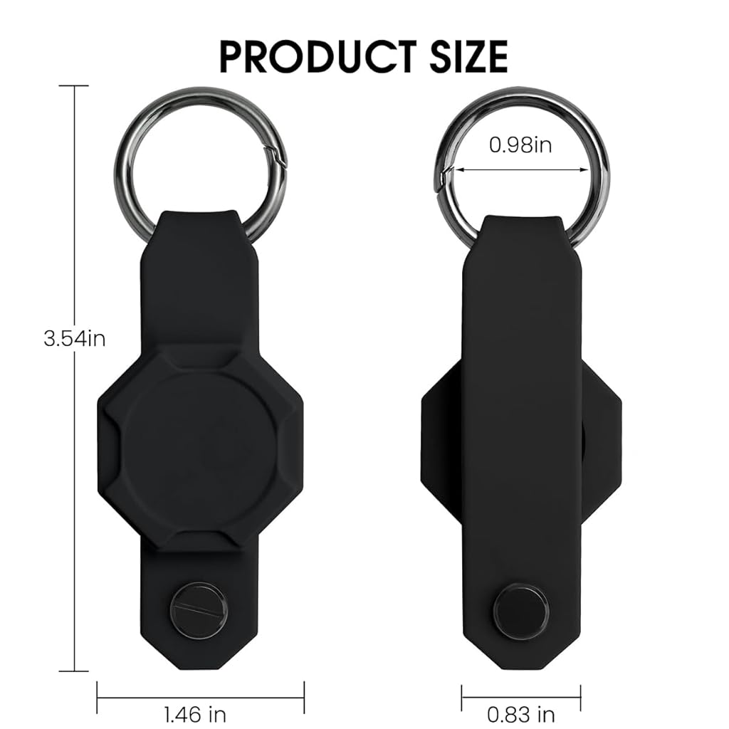 ZORBES for Apple Airtags Keychain Anti-Lost Keychain Waterproof Silicone Case Quick Release Metal Key Ring Keychain Anti-Lost Airtags Keychain for Room Keys, Car Key