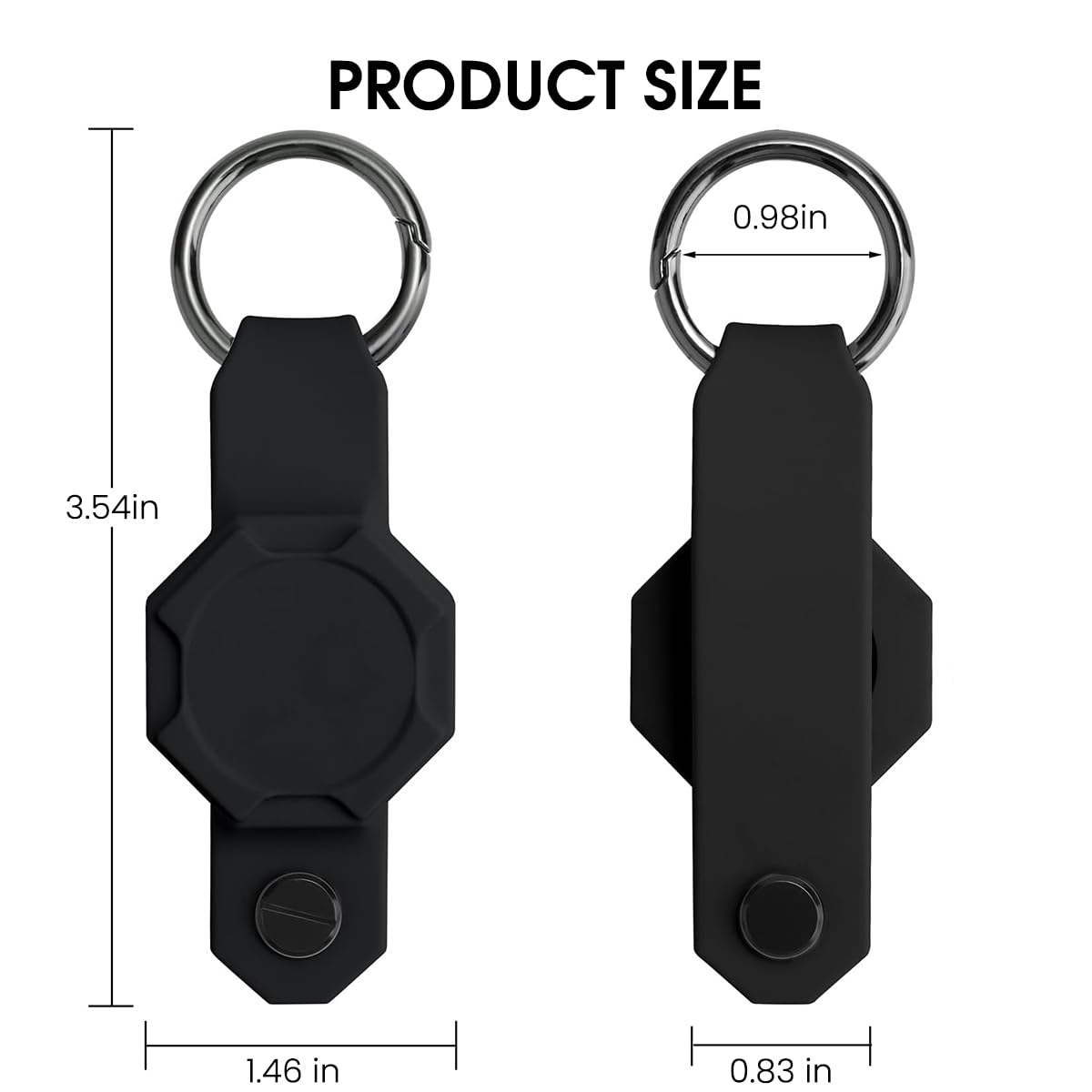 ZORBES Airtags Keychain for Room and Car Keys with Quick Release Metal Ring | Waterproof Silicone Case