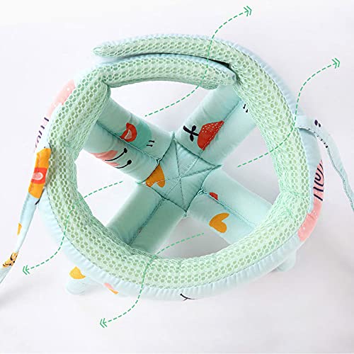 PALAY Baby Head Protector for Learning to Walk with 40–45cm Adjustable Fit and Soft Cotton Pink Helmet