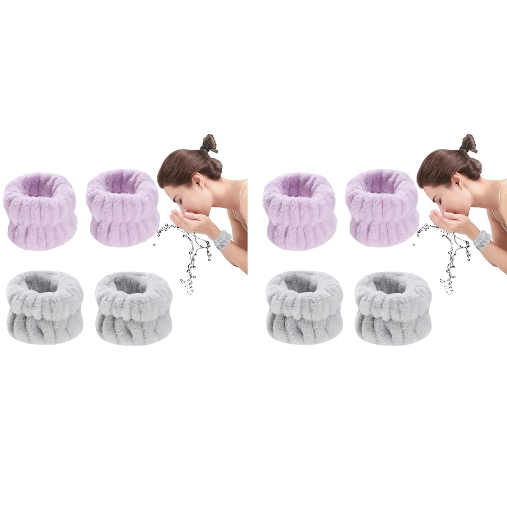 MAYCREATE Spa Wrist Band for Face Wash and Skincare with Super Absorbent Fabric | 2 Pairs