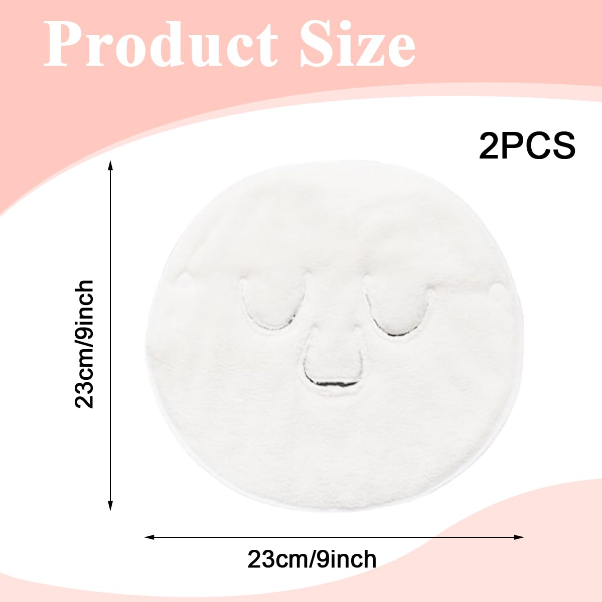 MAYCREATE® 2Pcs Reusable Face Towel Mask Cold Hot Compress Facial Steamer Towel Moisturizing Masks Skin Care Spa Towels for Facial Facial Steamer Mask for Women Girls