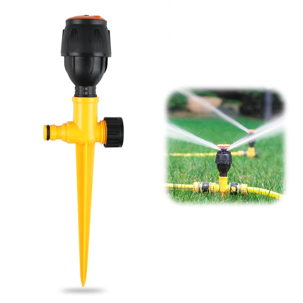 Optifit® Garden Sprinker for Garden Agriculture Watering, 360° Rotating Irrigation Sprinkler, Gardening Watering Systems for Outdoor Grass Garden Yard Lawns, Coverage Area 16-20m in Diameter