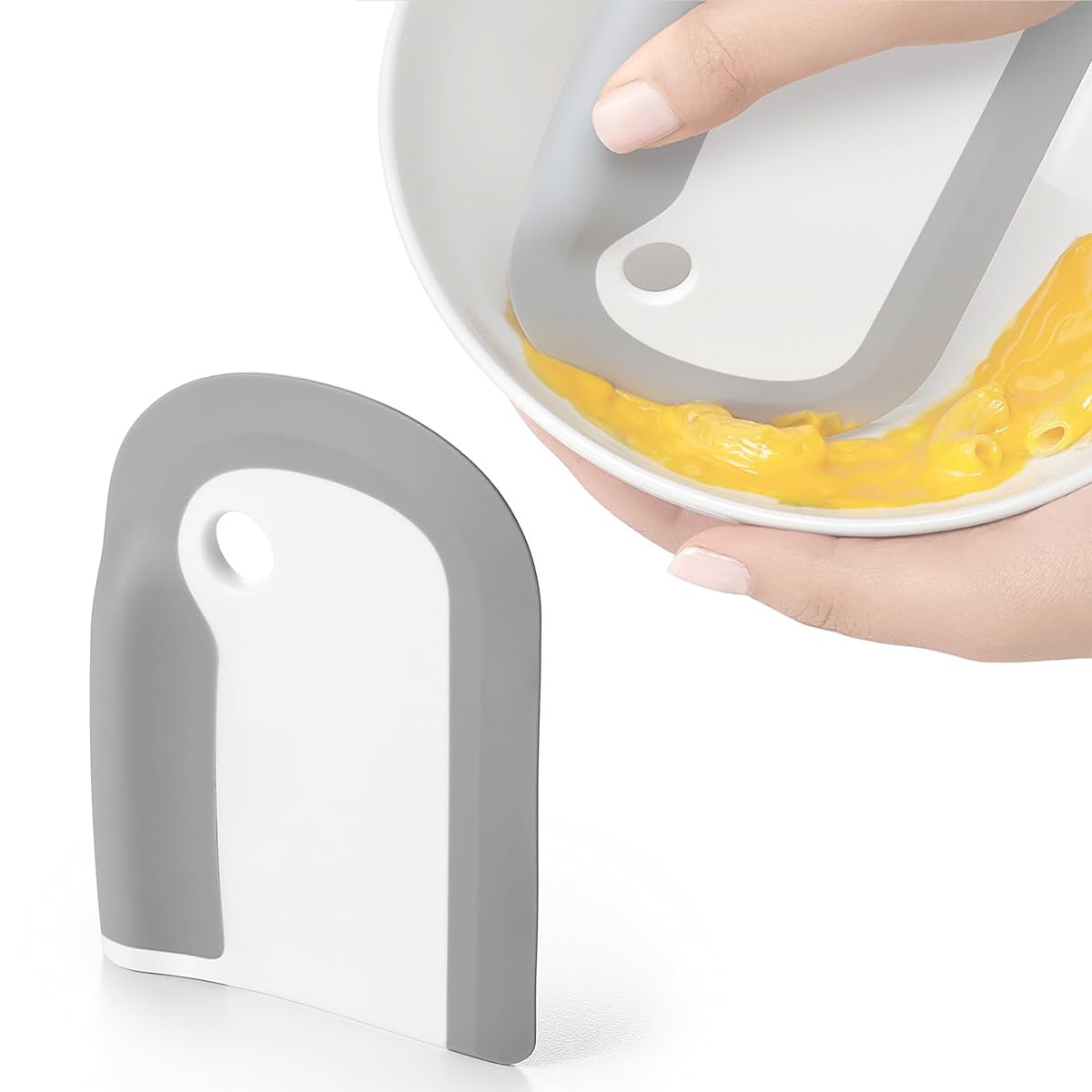 Supvox Kitchen Dish Cleaning Scraper for Stains and Residue featuring Soft Silicone Handle | Non Scratch for Sinks and Countertops