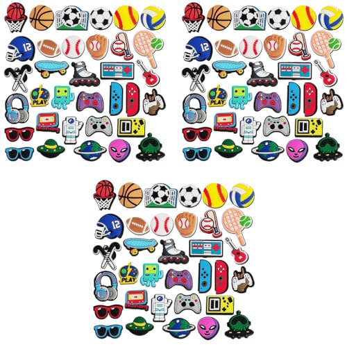 HASTHIP® 35pcs Cartoon Clog Charms Shoe Charms Assorted Cartoon Vintage Slipper for Girls Rubber for Clogs Slipper Casual Clogs Decoration Fashion 105 PCS