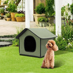 Qpets® Dog House Outdoor Waterproof, Dog House for Medium dog, Stray Cats Dogs Shelter, Rainproof and Insulated Pets Tent, Folding Assemble Pet House, Removable Garden Bed Cage