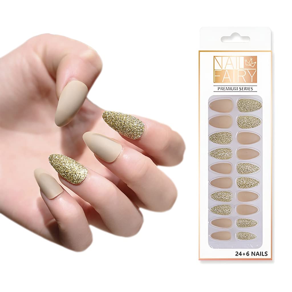 MAYCREATE False Nails for DIY Nail Art with 24 pcs French Tips & Adhesive Tabs | ABS Material