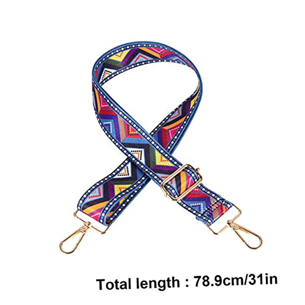 Zibuyu Adjustable Crossbody Bag Strap for Handbags and Messenger Bags with Wide Canvas Design | Metal Hardware and Multicolor Style for Men and Women