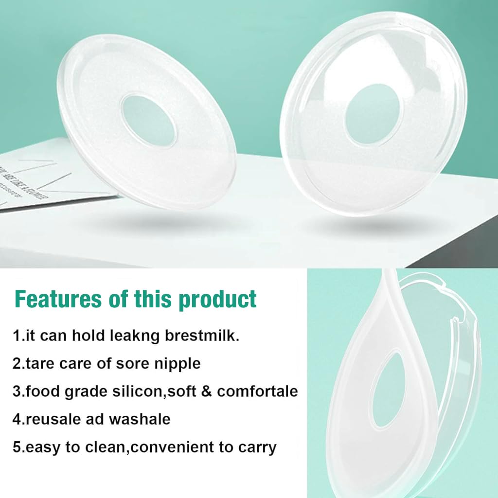 SNOWIE SOFT Nipple Caps for Breastfeeding Mothers with 3.2cm Collector Shell | Food Grade Silicone and PP Leak Proof Design