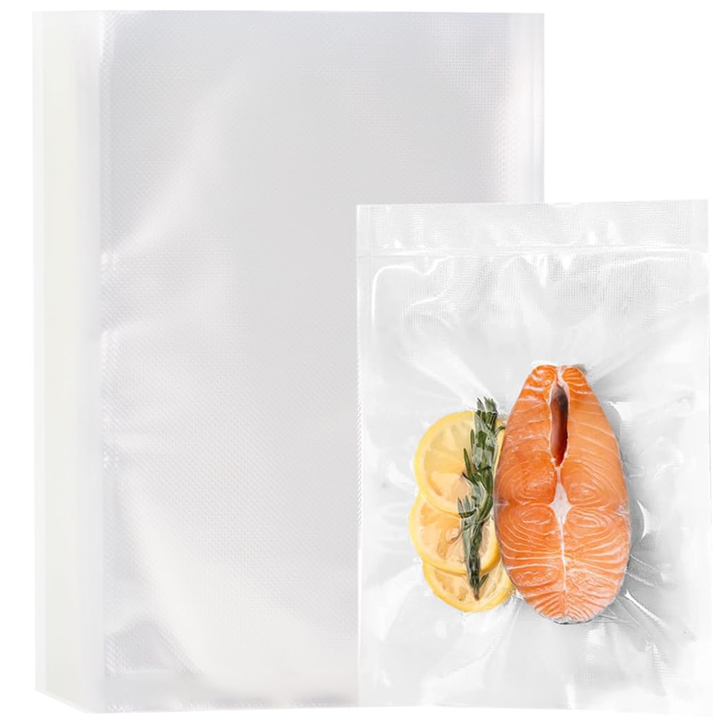 HASTHIP® 100Pcs Vacuum Sealer Bags, 5.9 x 9.8 Inch Vacuum Sealer Bag, Puncture Resistant Sous Vide Bag, Great for Vac Storage, Meal Prep or Sous Vide, BPA Free