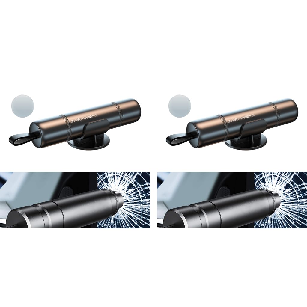 STHIRA Car Window Breaker for Emergency Escape with Seat Belt Cutter 6kg Impact | 2 PCS