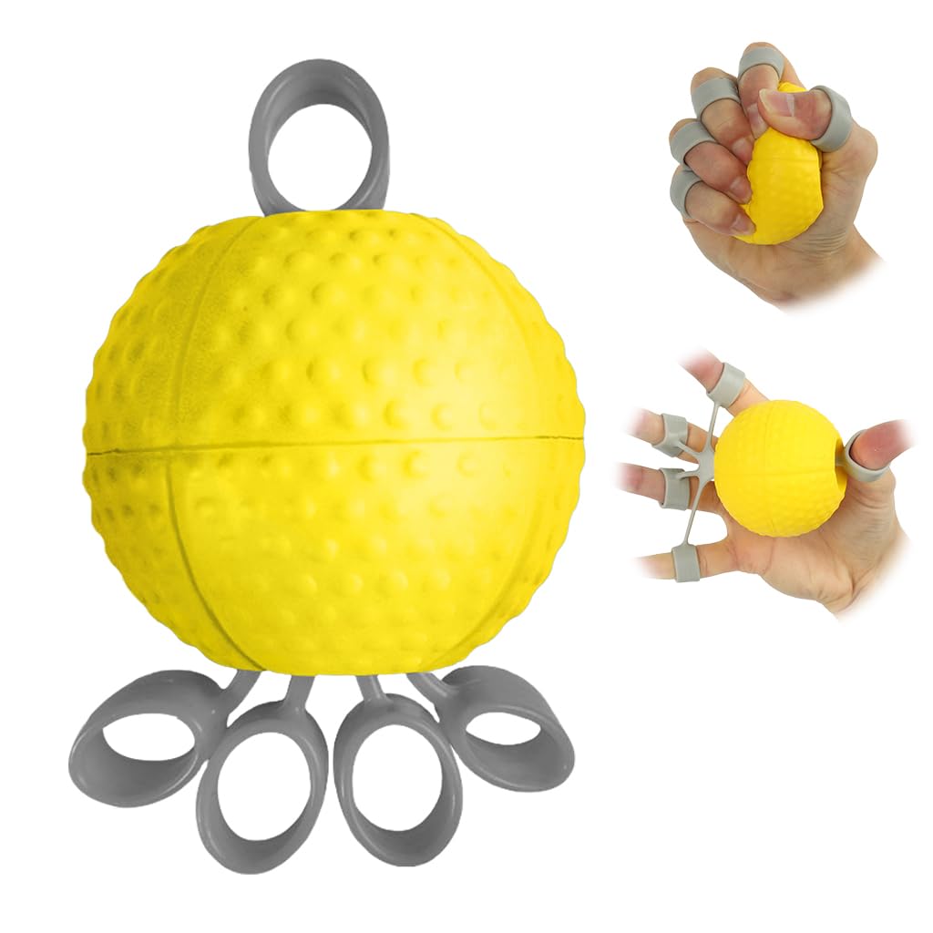 Proberos Hand Gripper Ball for Grip and Finger Exercise with 20lb Resistance | Platinum Silicone