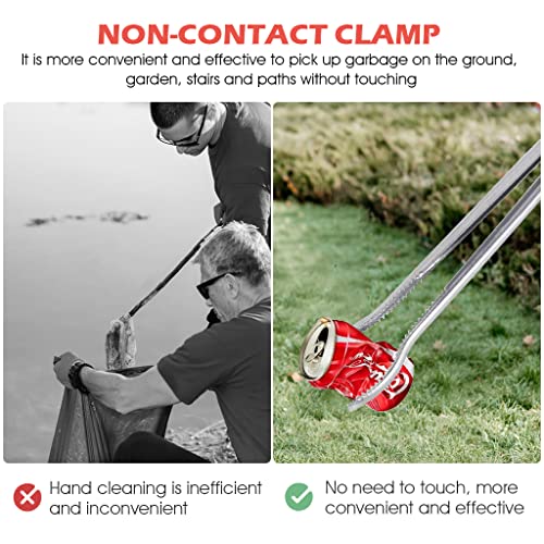Supvox® Grabber Reacher Pickup Garbage Picker Stick Catcher Pick Trash With Squeeze Grip Handle Claw Pick Up Assistive Device 62 CM 2PCS
