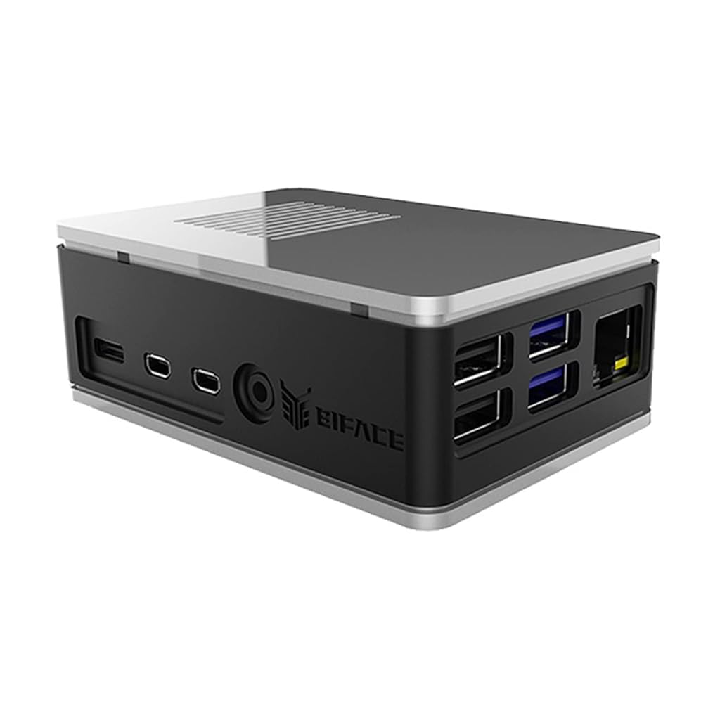 Verilux® Raspberry Pi 4 Case, Raspberry Pi 4 Passive Aluminum Alloy Case with Heat Sinks for Raspberry Pi 4 with 3510 Cooling Fan and 4 pcs Aluminum Heat Sinks for Raspberry Pi 4 Model B/Pi 4B/Pi 4