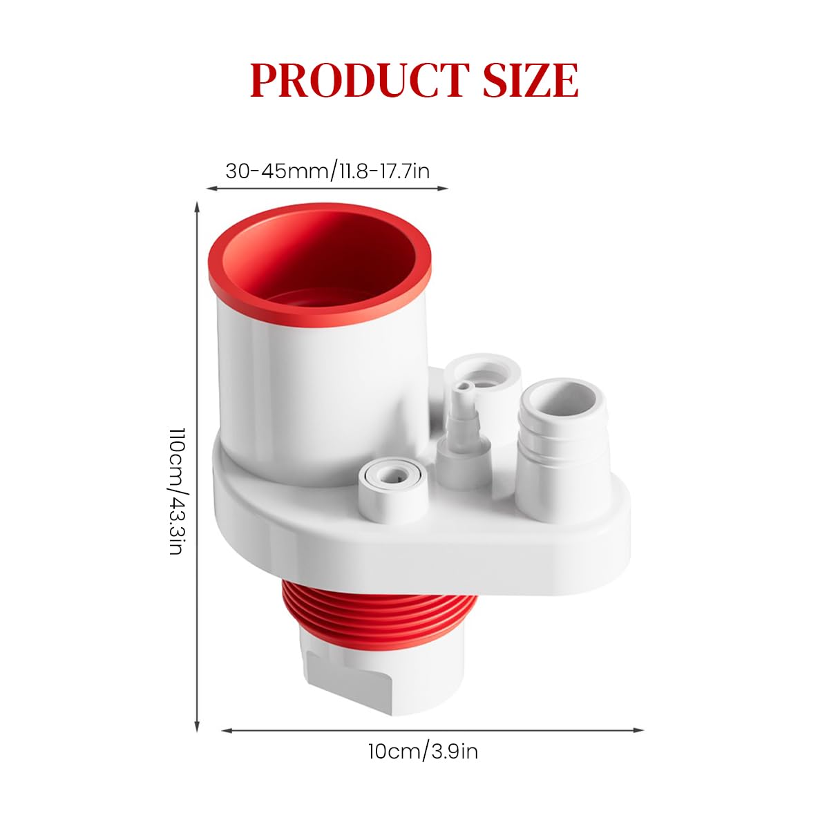 HASTHIP Drain Adapter for Sink Dishwasher and Laundry | 75mm Universal Fit with Anti-Backflow Valve and ABS Material