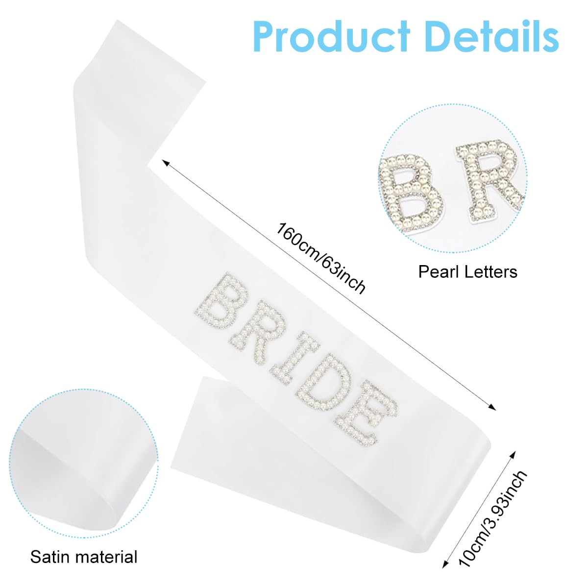 SANNIDHI Wedding Veil for Bride with Lace Veil and Rhinestone BRIDE Sash | Bridal Party Accessory