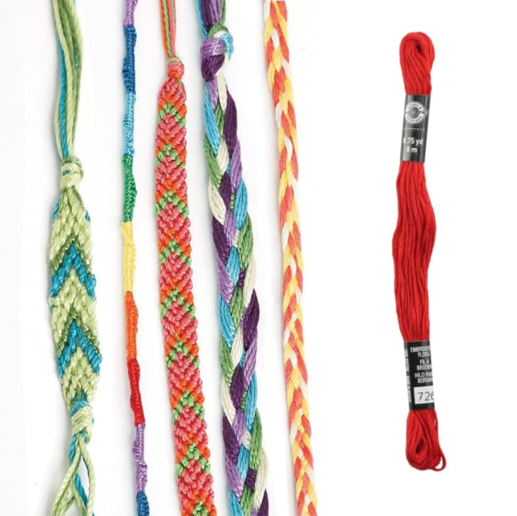 ZIBUYU Embroidery Thread Set for Cross Stitch and Sewing with 50 Skeins Cotton Yarn | Multi Color DIY Crafts