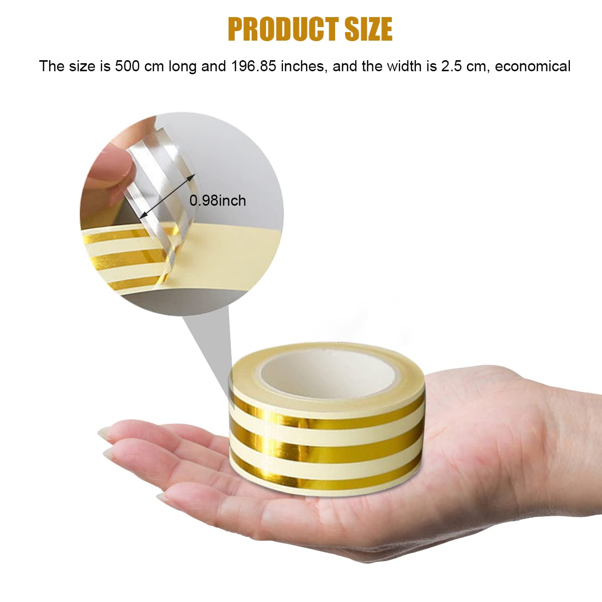 HASTHIP Tile Gap Tape for Wall and Floor Decoration with PVC Waterproof Layer 2.5cm×5m