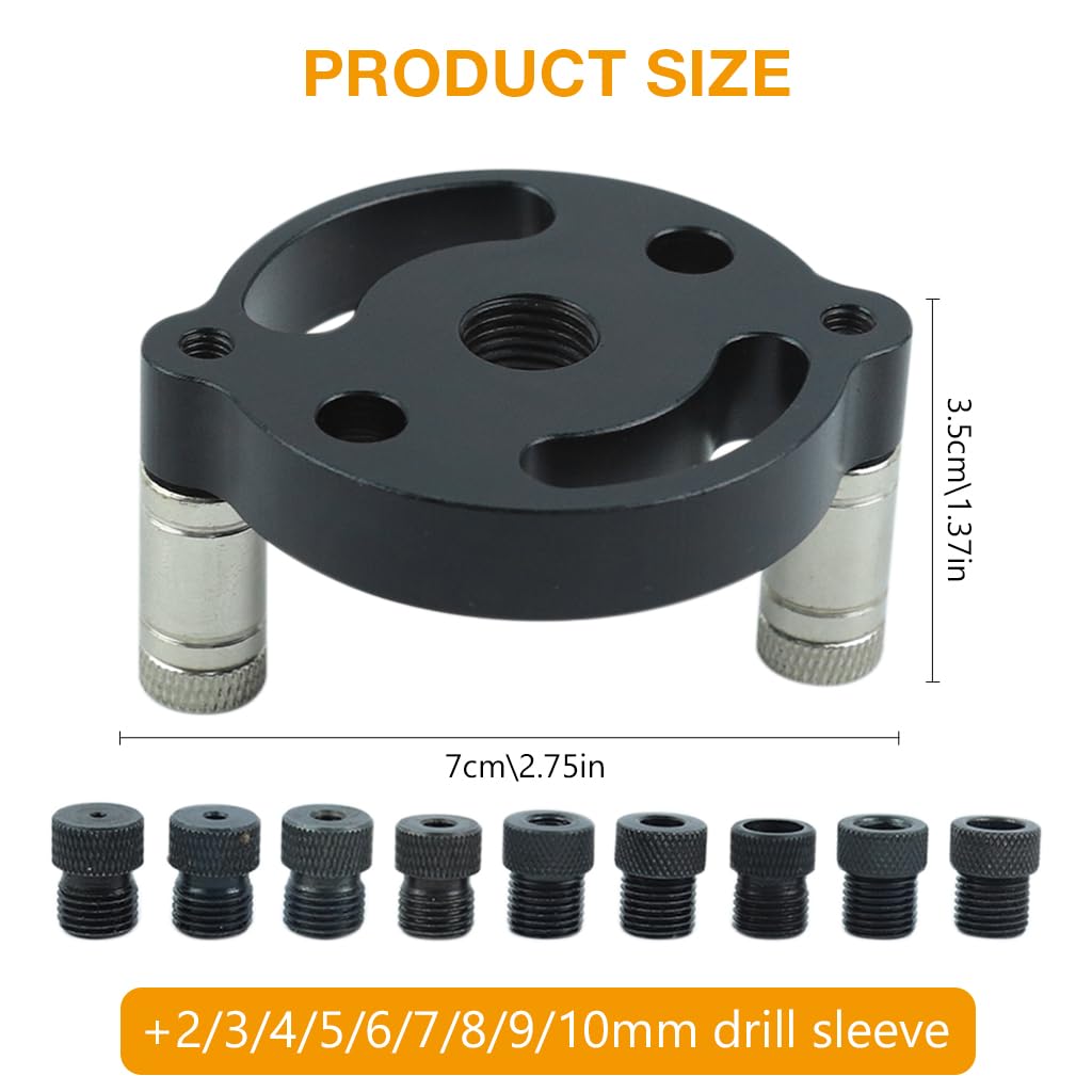 Serplex Self Centering Doweling Jig for Woodworking with 6mm 8mm 10mm Drill Guide | Aluminum Alloy Tool