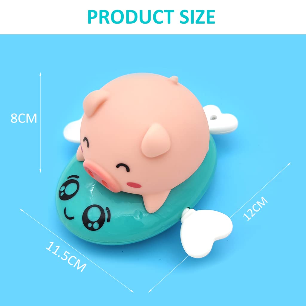 PATPAT Baby Bath Toys for 0–3 Years featuring Wind Up Swimming Piggy and BPA Free ABS | Fun Gift for Boys and Girls
