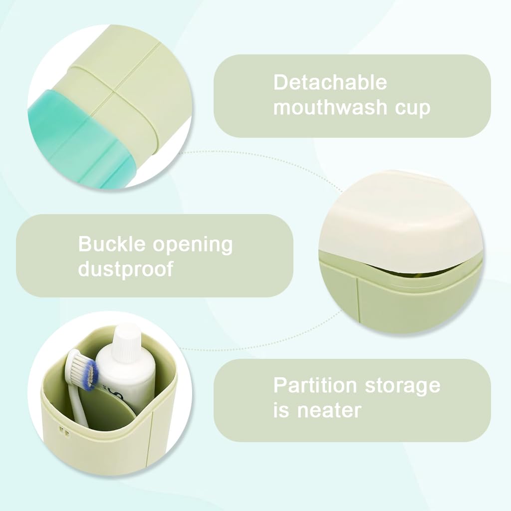ZIBUYU Travel Wash Cup with Leak-Proof Snap-Lock Design and PP Material | Compact Toiletry Organizer