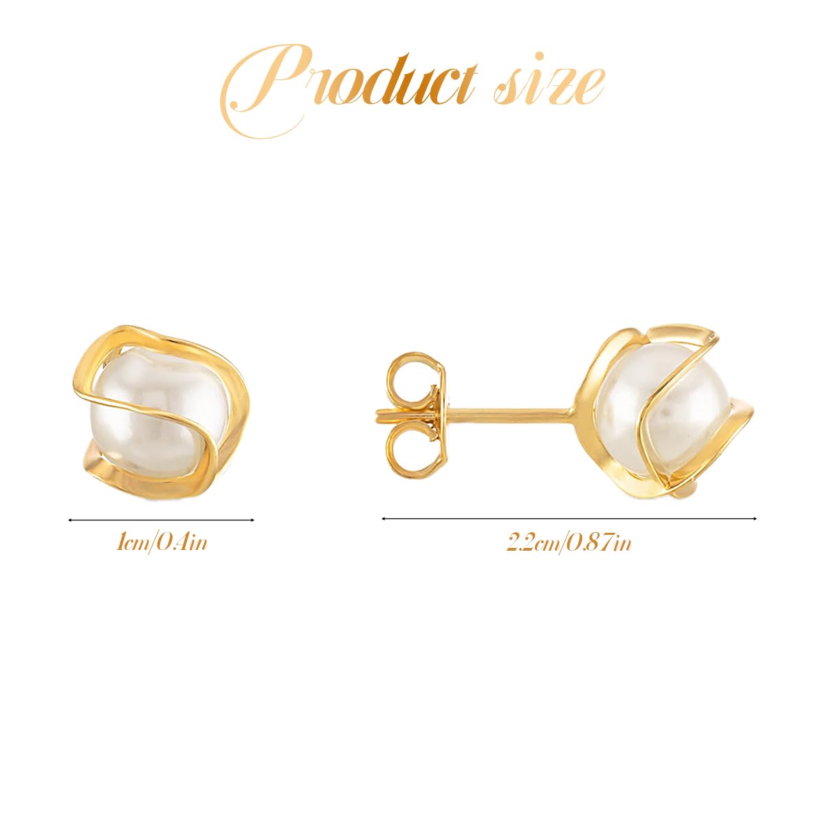 SANNIDHI Earrings for Women featuring Faux Pearl Floral Studs with Golden Outline | Elegant Daily and Party Wear