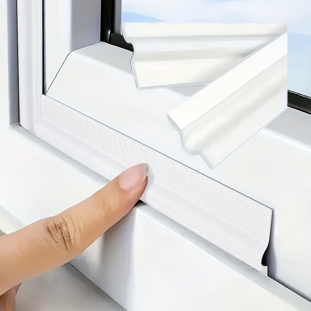 HASTHIP Self Adhesive Soundproof Window Sealing Strips for Doors and Windows 10m PU Foam