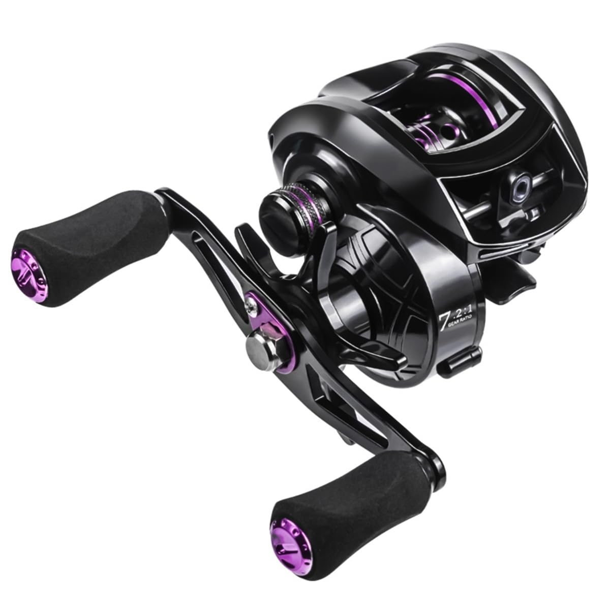 Proberos Baitcasting Reel for Left-Handed Anglers with 7.2:1 Gear Ratio and Magnetic Brake System